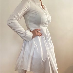 White Button Down Dress
